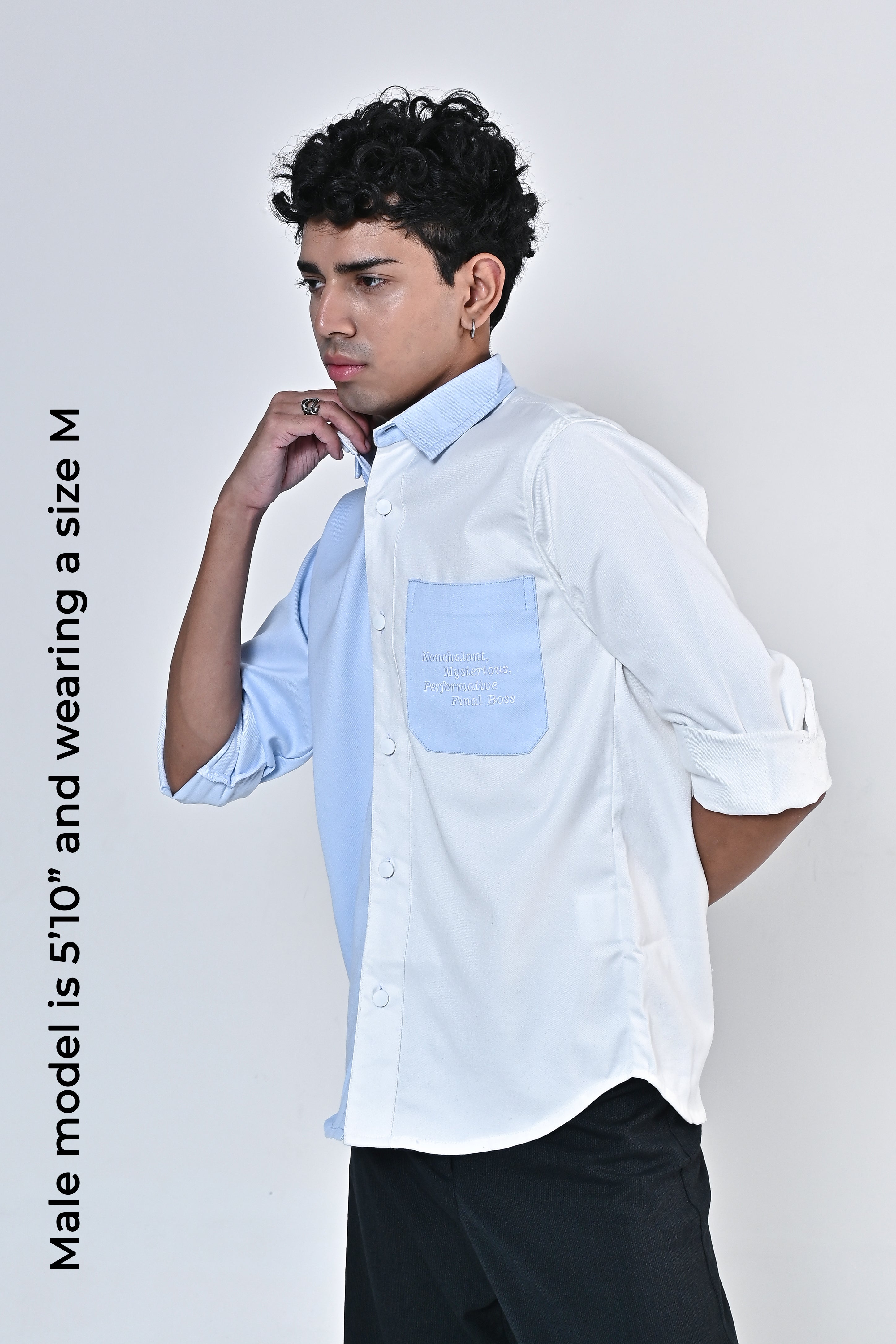 Split Shirt - Sky Blue