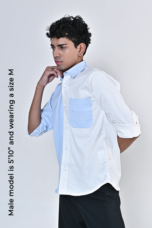 Split Shirt - Sky Blue