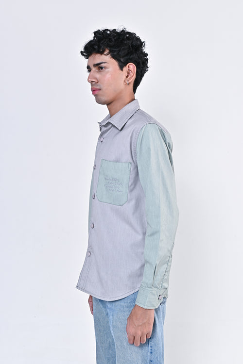 Split Shirt - Sage Green