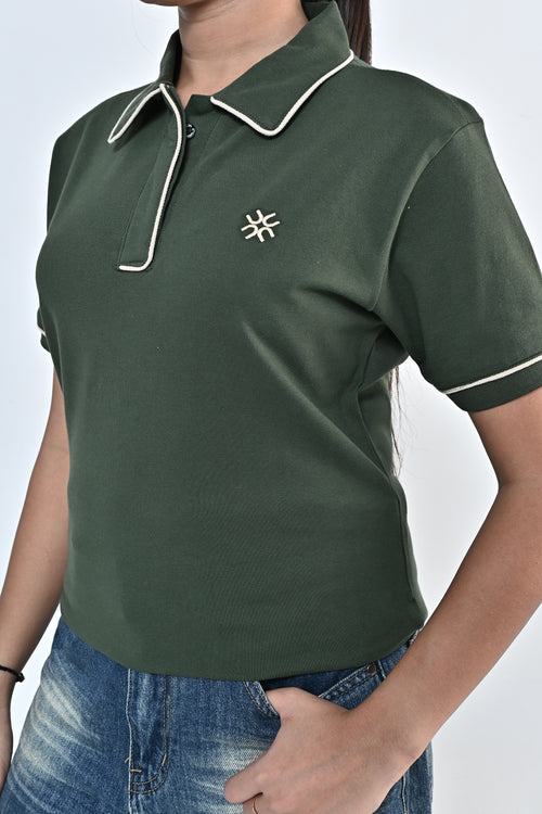 Women's Signature Polo - Moss Green