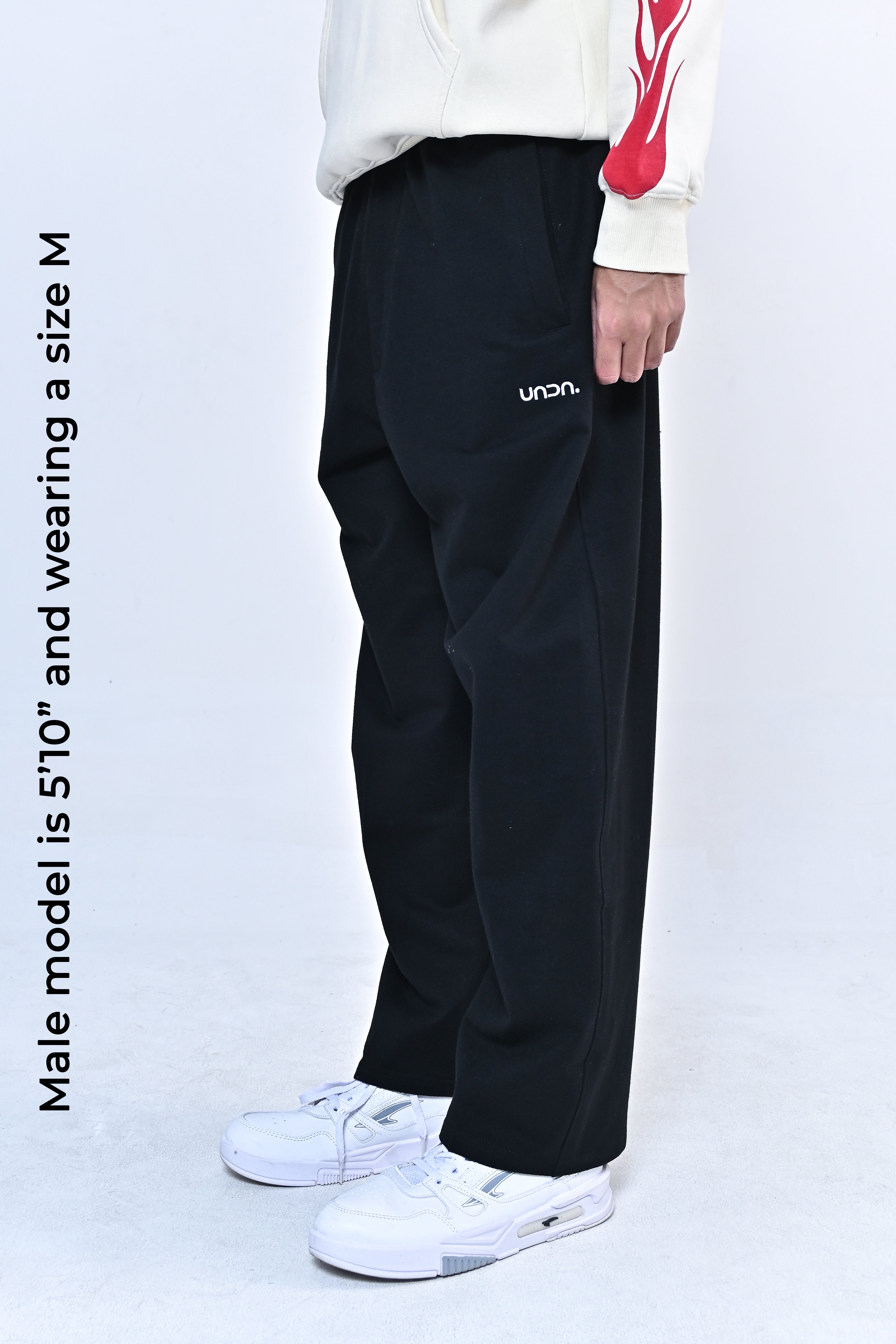 Wide Leg Sweatpants - Black