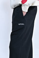 Wide Leg Sweatpants - Black