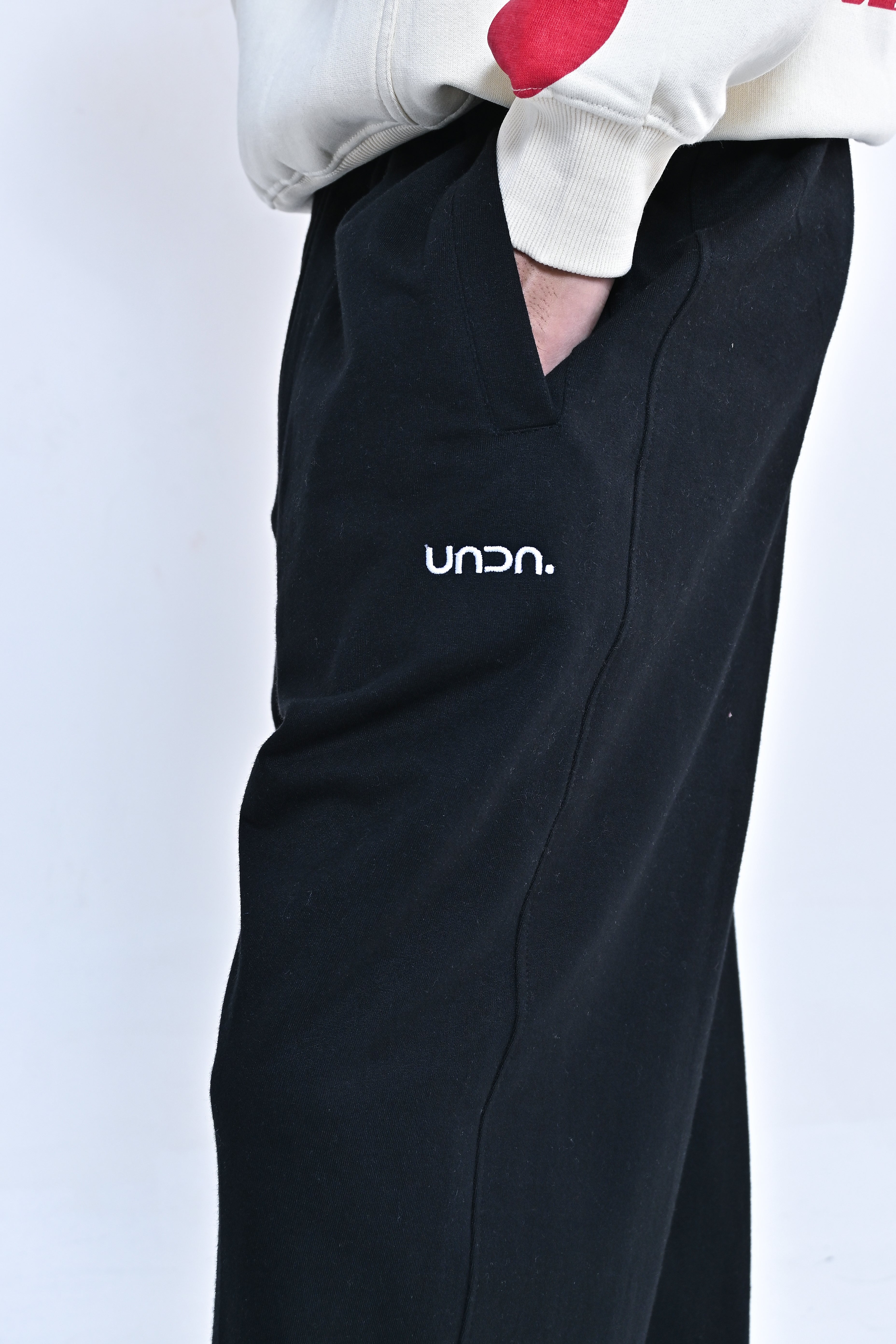 Wide Leg Sweatpants - Black