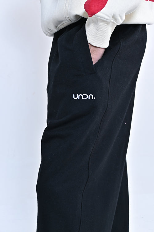 Wide Leg Sweatpants - Black