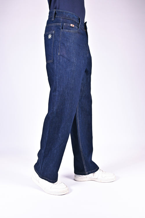 Mid Rise Wide Jeans - Indigo