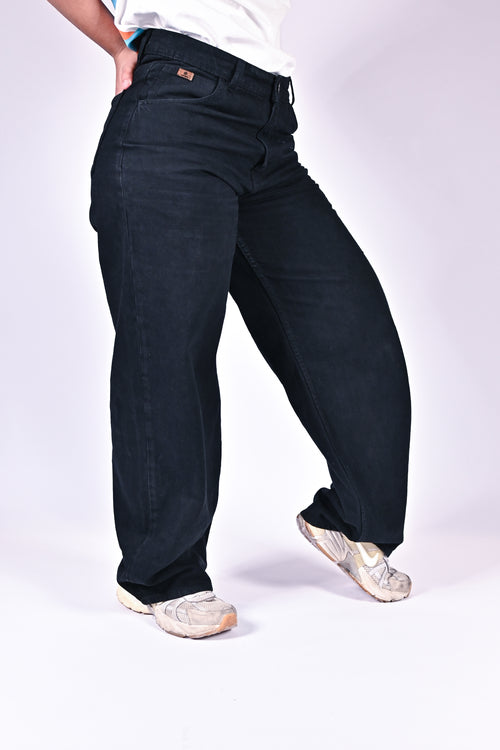 High Rise Wide Jeans - Black