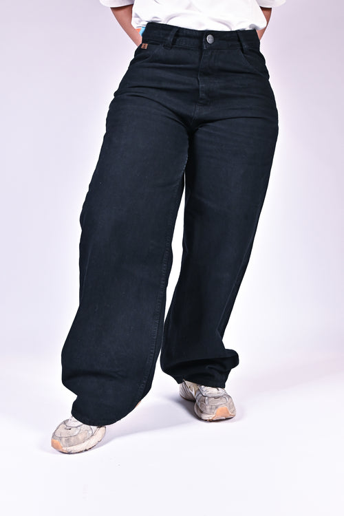 High Rise Wide Jeans - Black