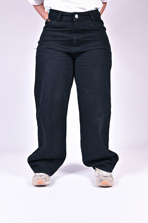 High Rise Wide Jeans - Black
